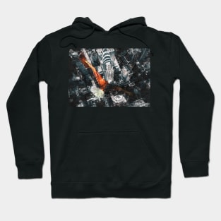 Eagle over New York sketch Hoodie